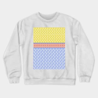 Japanese Style Geometric Motif Shibori Pattern Crewneck Sweatshirt